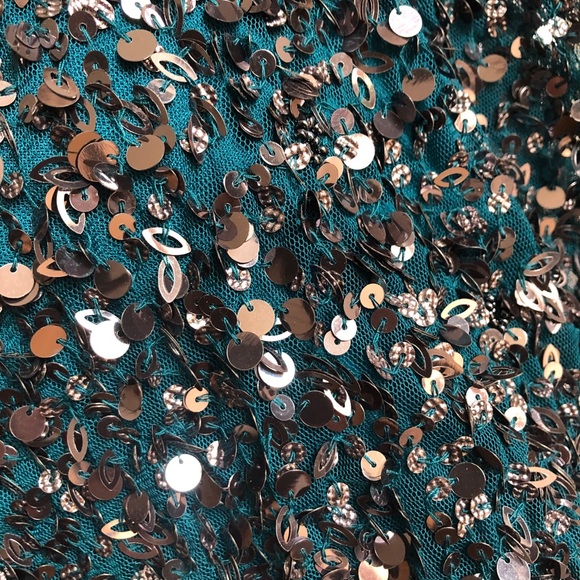 AIDAN MATTOX SPARKLY SEQUIN-BLOUSON DRESS 4 NWT - Picture 11 of 13